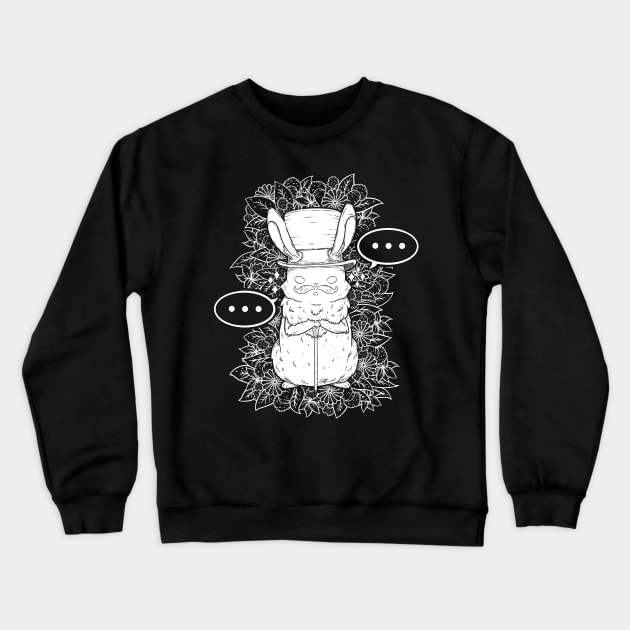 Top Hat Bunny Crewneck Sweatshirt by zarya_kiqo